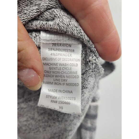 Market & Spruce Stitch Fix Womens Hoodie XS Gray Soft Knit Drawstrng Pullover - Picture 6 of 8